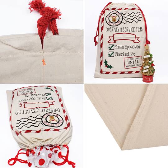 Personality Case™ 19" x 26" Rudolph Express Cotton Christmas Drawstring Bag
